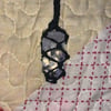 Quartz Necklace Black String