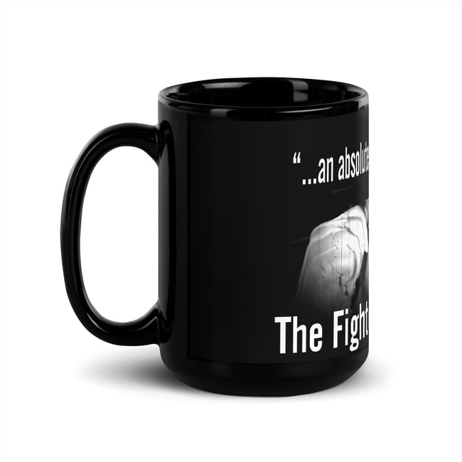 Fighter With No Eyes-Riveting-Black Glossy Mug