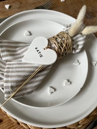 Image 2 of Clay heart with black detail 
