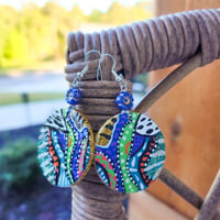 Image 5 of Small Afrocentric Multicolored Earrings 