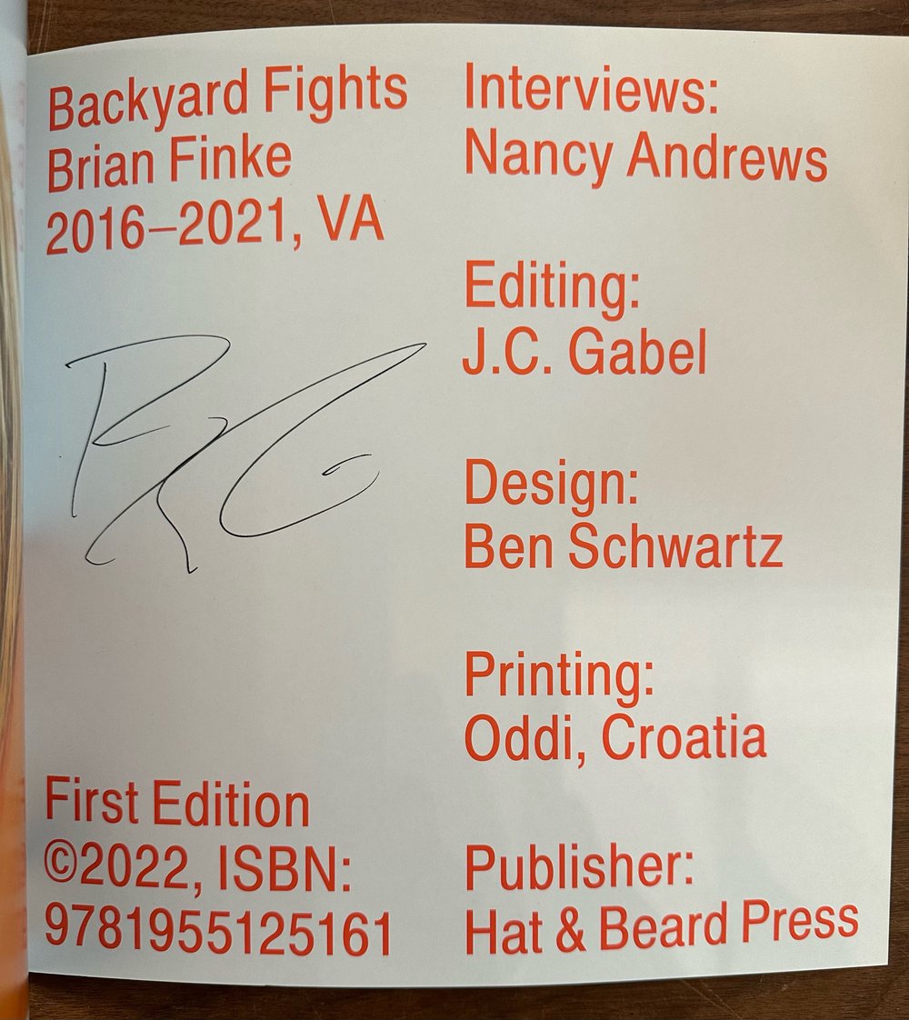 Backyard Fights by Brian Finke - Signed