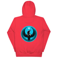Image 8 of Unisex Hoodie - Blue Rebel Loon back print
