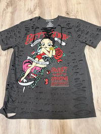 Medium gray Betty lace destroyed 