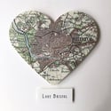 Map heart commission- bespoke order - YOU choose your location 