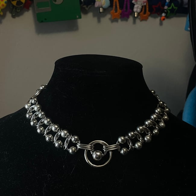 beaded ring choker