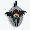 Mothman Art Ornament With Rainbow
