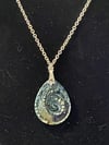 Earthtone Swirl Resin Pendant Necklace