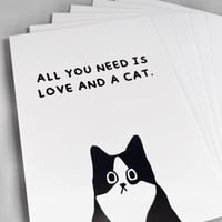 Image 3 of POSTCARD THE_NK_CAT ALL YOU NEED IS LOVE AND A CAT