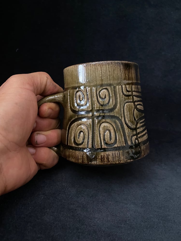 Image of Bamboo Ash Glaze - Marquesan Coffee Mug (b)