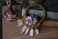 Image 5 of Green wool clear quartz necklace