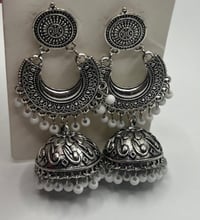 Image 2 of Round beaded jhumka 