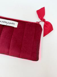 Image 2 of Pochette de transport LA SOLAIRE velours matelassé Bordeaux