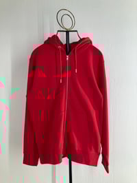 Image 2 of MOVIDA ZIP HOODIE RED