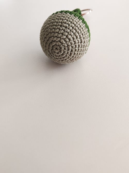 Image of Crochet Keychain in green and olive green
