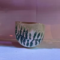 Image 2 of Small pinched fern planter with coloured leaf 