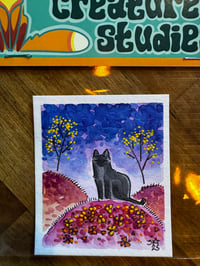 Image 2 of Cat on a Hill - Original Creature Study