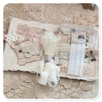 Image 6 of Reserved Listing for Silvia Pink French shabby Chic Sewing/Needle book lace samples