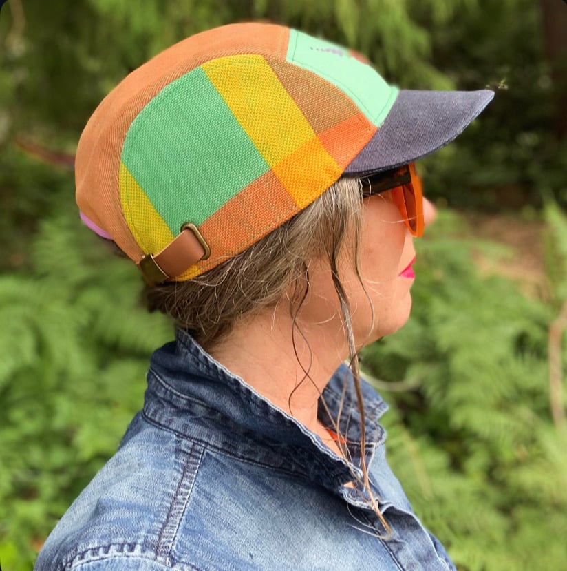 Image of INDIE JONES cap //  Sunshine Gang -x- a Panel Hat made from Repurposed textiles