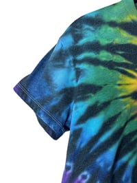 Image 3 of XS Crop Tee in Rock-n-Roll Spiral Tie Dye
