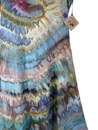 Image 10 of M Stretch Knit Fit and Flare Midi Dress in Earthy Spiral Ice Dye