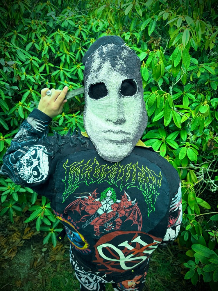 Long face tapestry mask