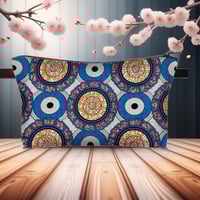 Image 8 of Ethnic Print Cosmetic Bag - Afro Ladies Toiletry Bag