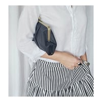 Image 2 of *NEW* Pleated Embossed Black Leather Clutch