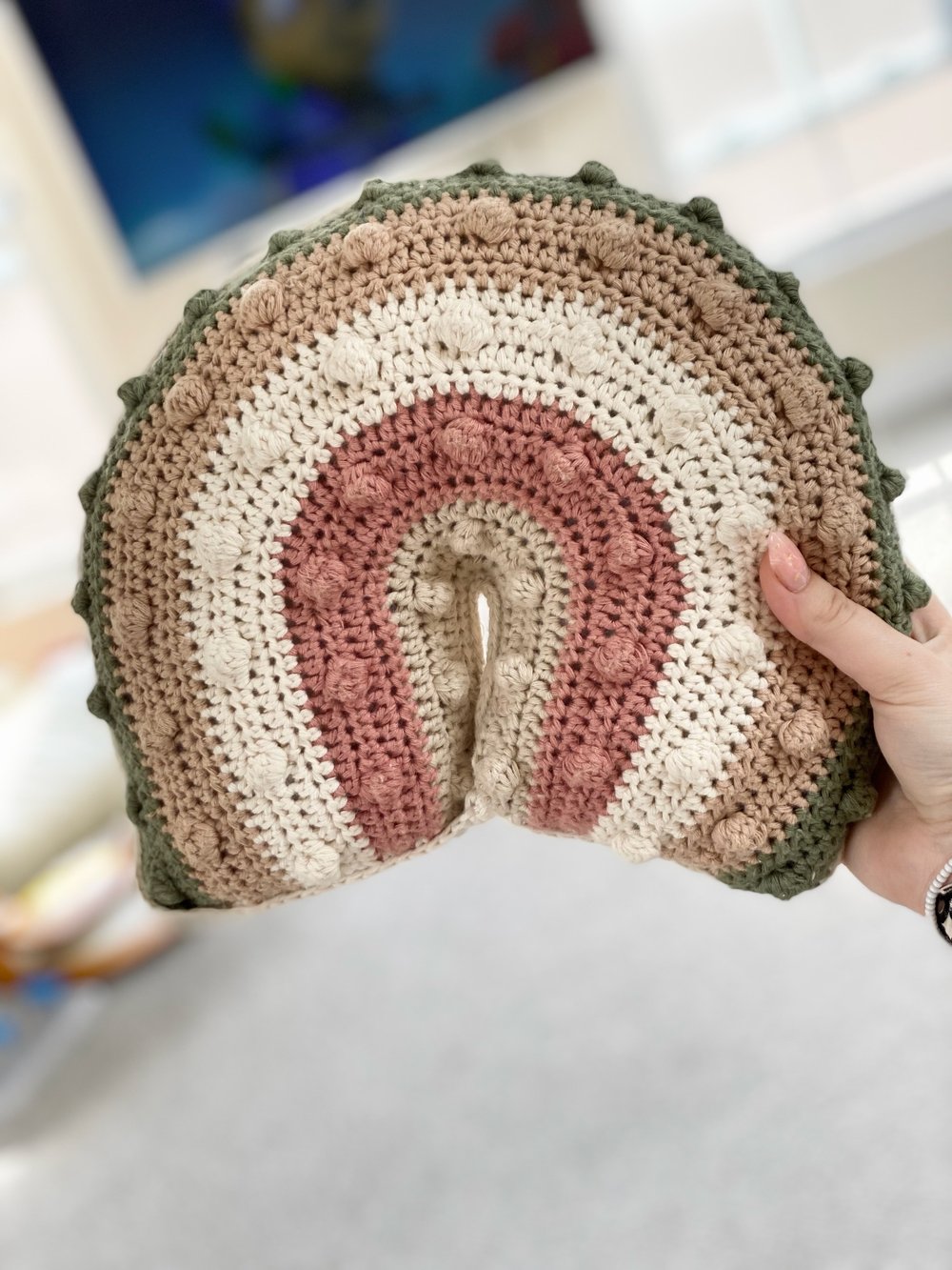 Image of rainbow cushion