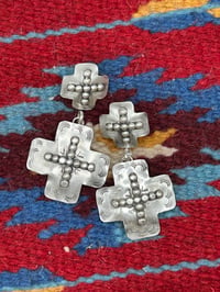 Image 2 of Double Cross Earrings