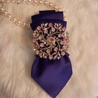Image 2 of PENELOPE PURPLE &PINK TIE NECKLACE