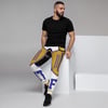 BOSSFITTED White Navy Blue and Gold Men's Joggers