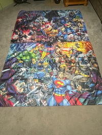 Image 1 of Marvel vs dc wall flag