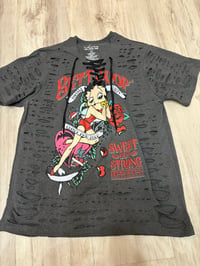 Large Betty gray lace destroyed 