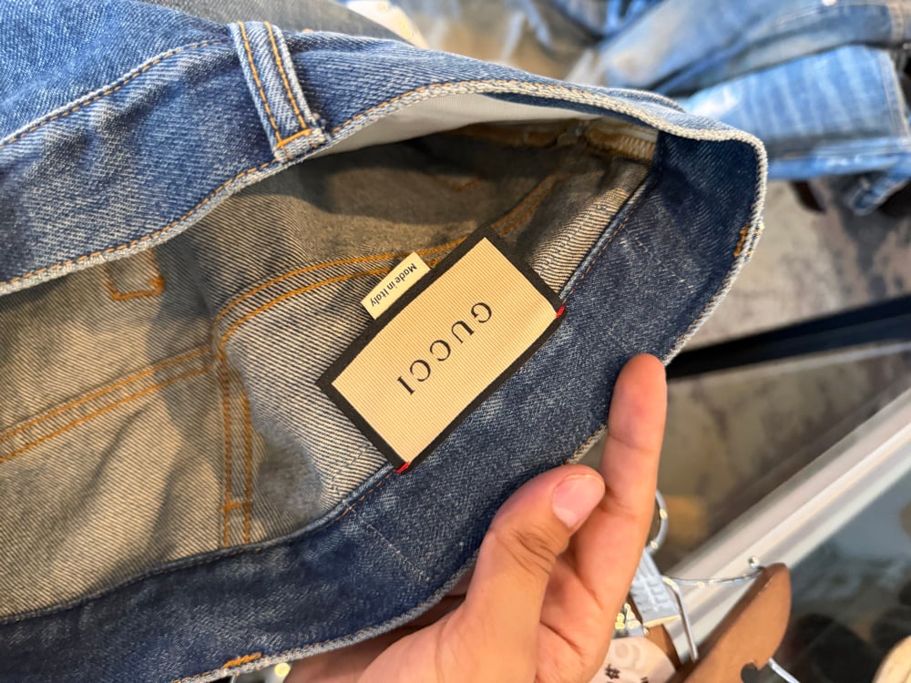 Image of Gucci Blue Cutoff Denim