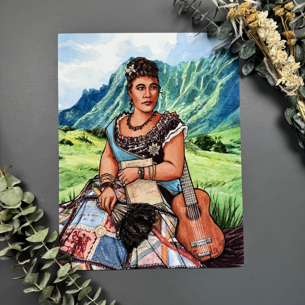 Queen Lili'uokalani Watercolor Print