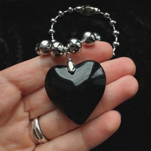 Image of Black Heart Choker Necklace