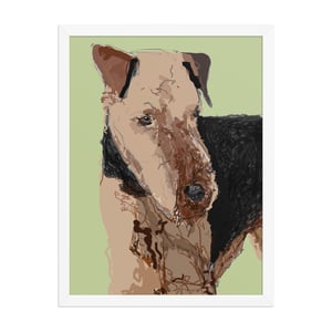 Image of AIREDALE FRAMED ART