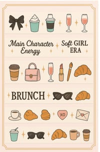 Image 4 of Manifest and Mimosas Sticker Set 