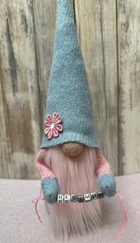 Image 2 of Blue & Pink Daisy Harris Tweed Best Mum Wee Gnome 