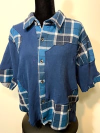 Image 4 of Blue Patchwork Flannel