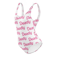 Image 3 of One-Piece Swimsuit "Deadly Barbz" (White)