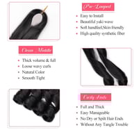 Image 4 of 18 Inch French Curly Braiding Hair 8 Packs  Synthetic French Curls for women 18Inch (Pack of 8))