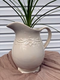 Image 3 of Sabal Cabbage Palm in Large Cream Pitcher
