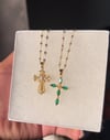 “Jade Cross” Necklace Set (2pcs)