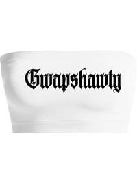Gwapshawty White Bandeau (Blk)
