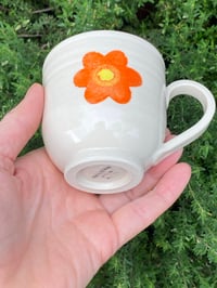 Image 2 of Orange flower decorated Small Mug