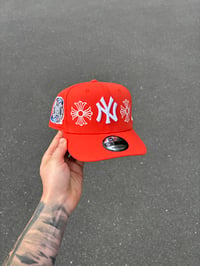 Image 1 of  ORANGE WHITE NEW YORK YANKEES CUSTOM SNAPBACK HAT