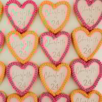 Image 5 of Vintage Frill Hearts- Custom Text ❤️