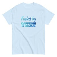 Image 8 of Unisex classic tee, Fueled by Caffeine & Chaos T-Shirt | Funny Coffee Lover Chaos Humor Graphic Tee