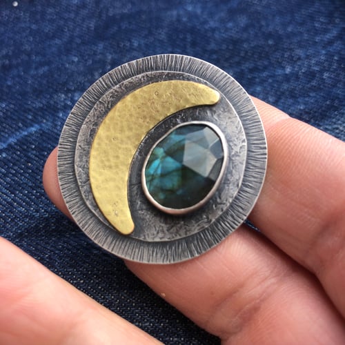 Image of Quarter Moon Ring #1